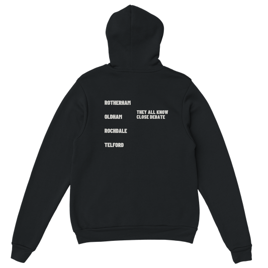 Rotherham Oldham Rochdale Telford (They All Know) Hoodie, alternative view