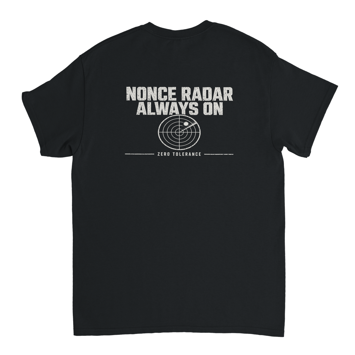 Nonce Radar Always On – black T-shirt, flat back