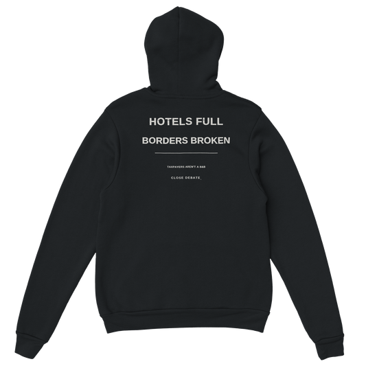 Hotels Full · Borders Broken Hoodie, alternative view