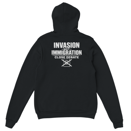 Invasion Not Immigration Hoodie, alternative view