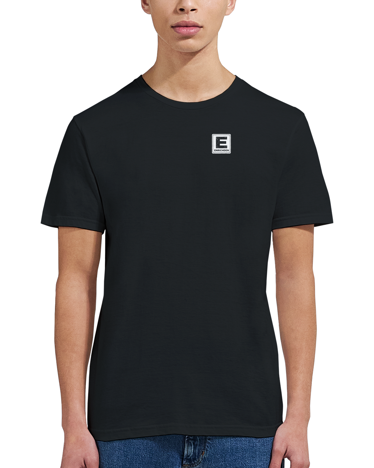 Man wearing the I Support LGBT (Legs Guts Banter Tits) slogan T-shirt in black, front