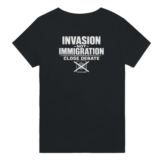 Invasion Not Immigration (Back Print), alternative view