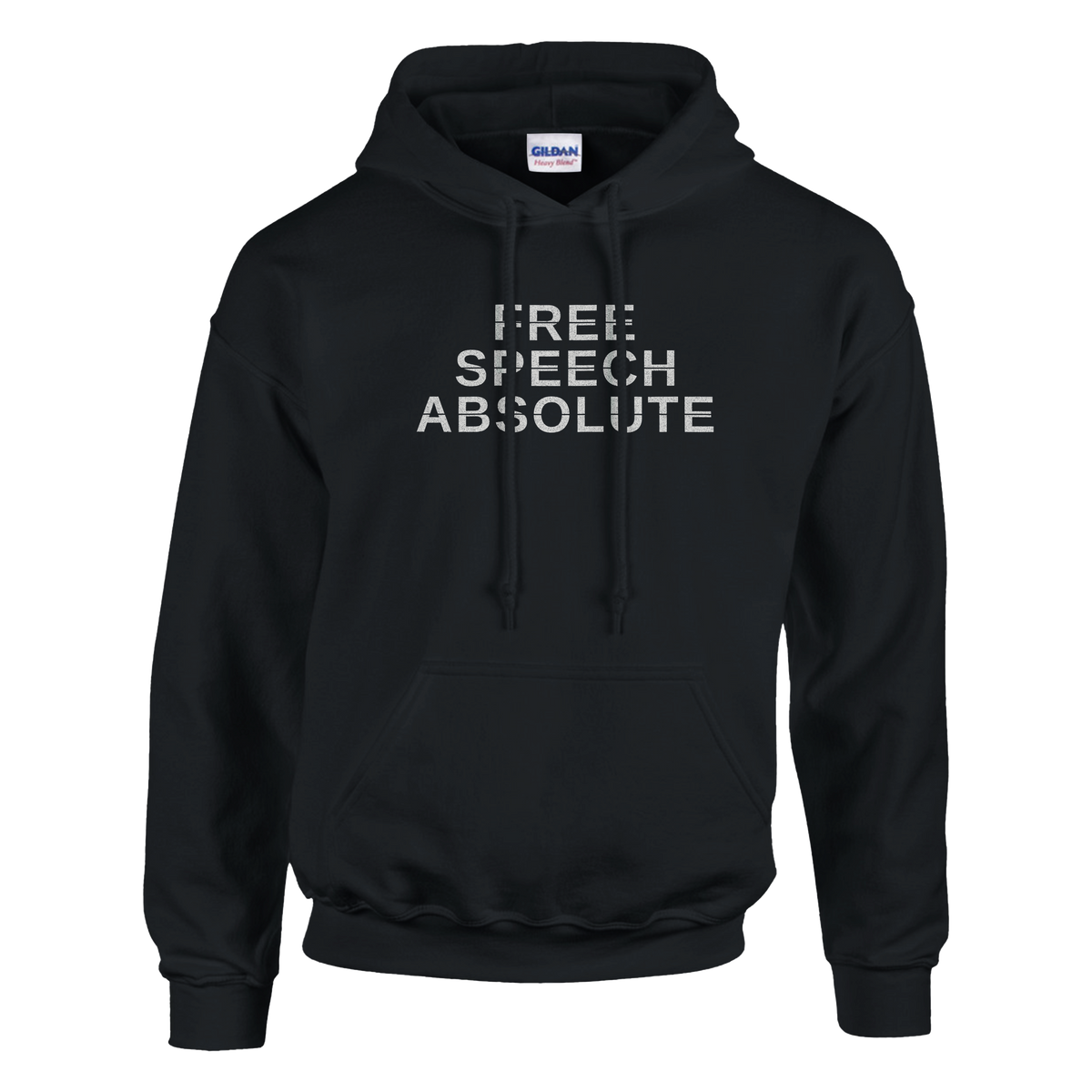 Free Speech Absolute Hoodie – black hoodie, flat front