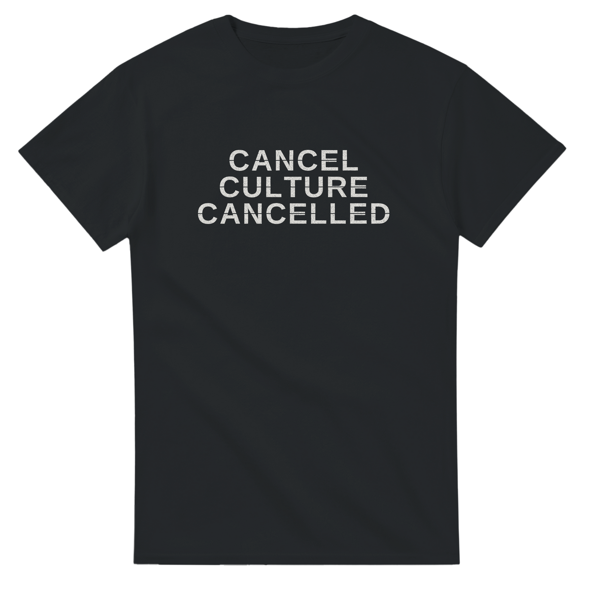 Cancel Culture Cancelled – black T-shirt, flat front