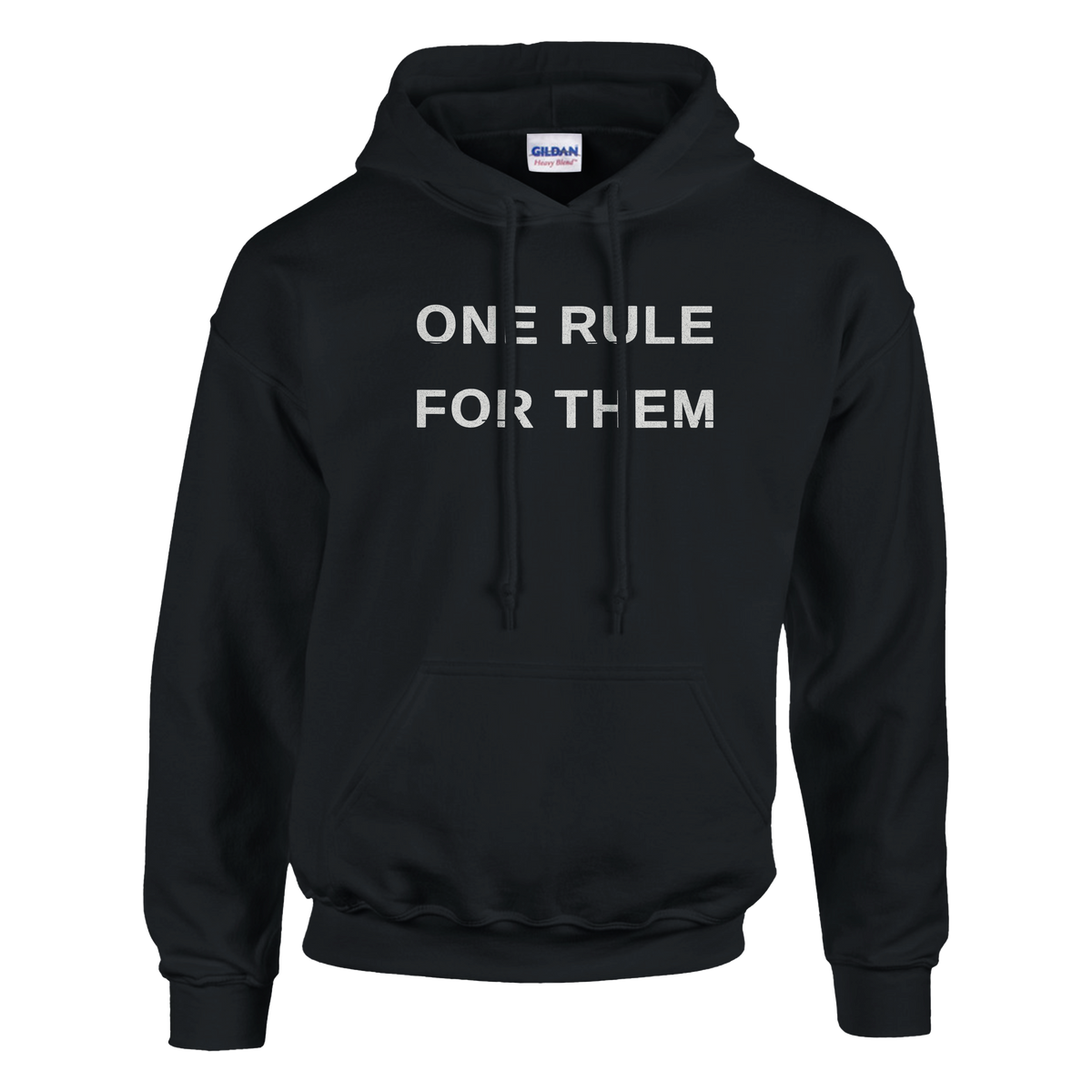 One Rule For Them Hoodie – black hoodie, flat front