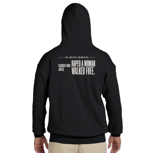 Slashed A Boat, Jailed. Raped A Woman, Walked Free. Hoodie