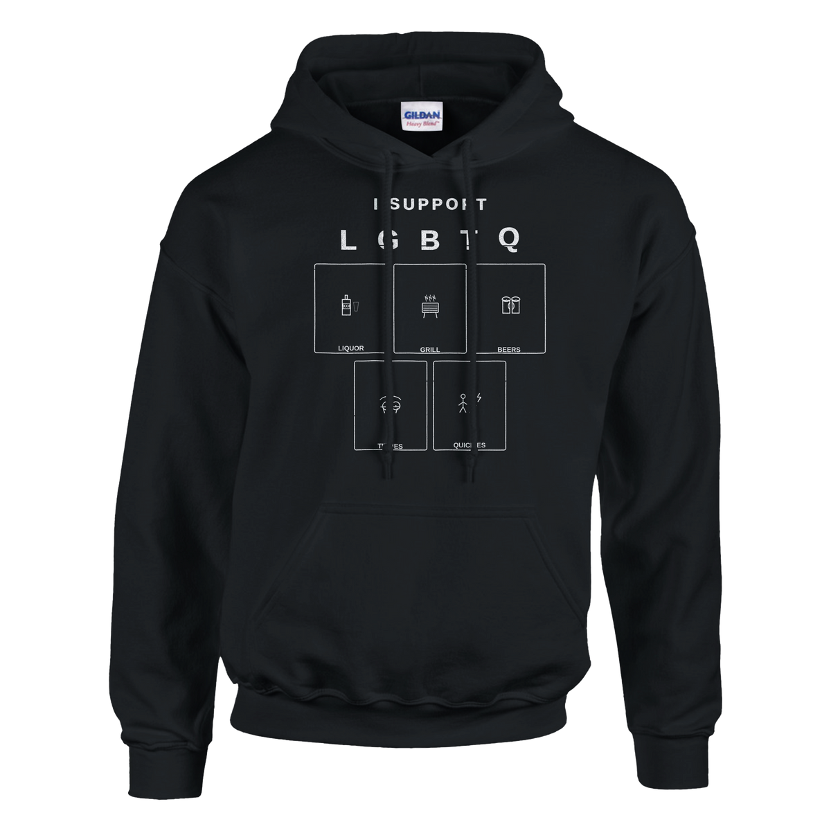I Support LGBTQ (Blue Collar) Hoodie