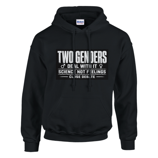 Two Genders. Deal With It. Hoodie, alternative view